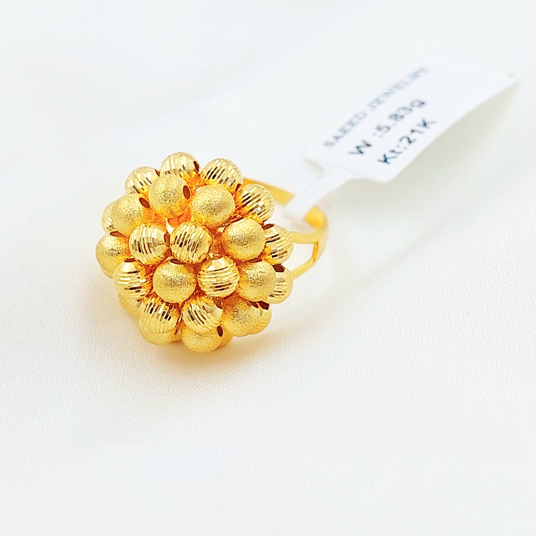 Deluxe Balls Ring Made of 21K Gold by Saeed Jewelry 