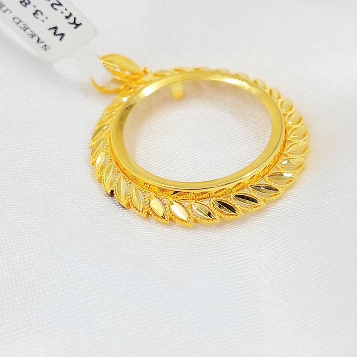 Deluxe Rashadi Frame Pendant Made of 21K Gold by Saeed Jewelry 