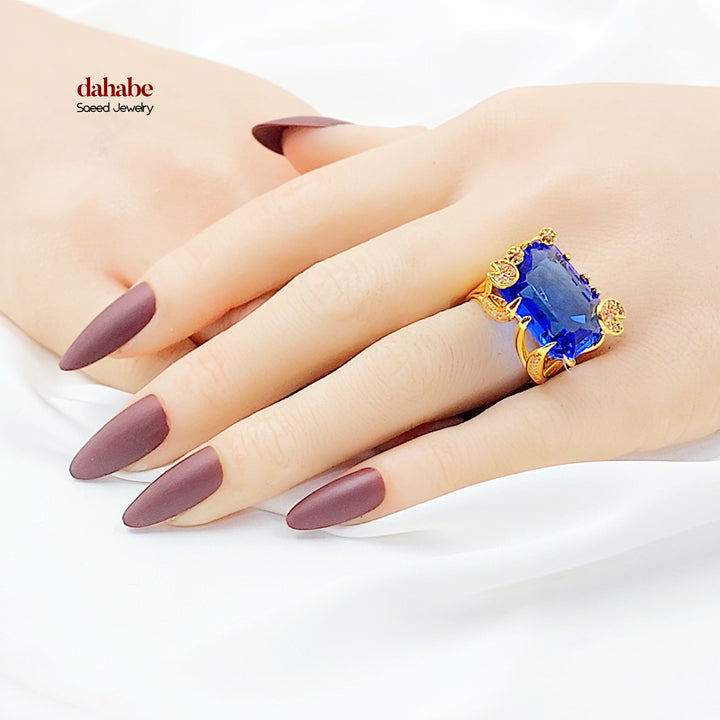 Zircon Studded Deluxe Ring