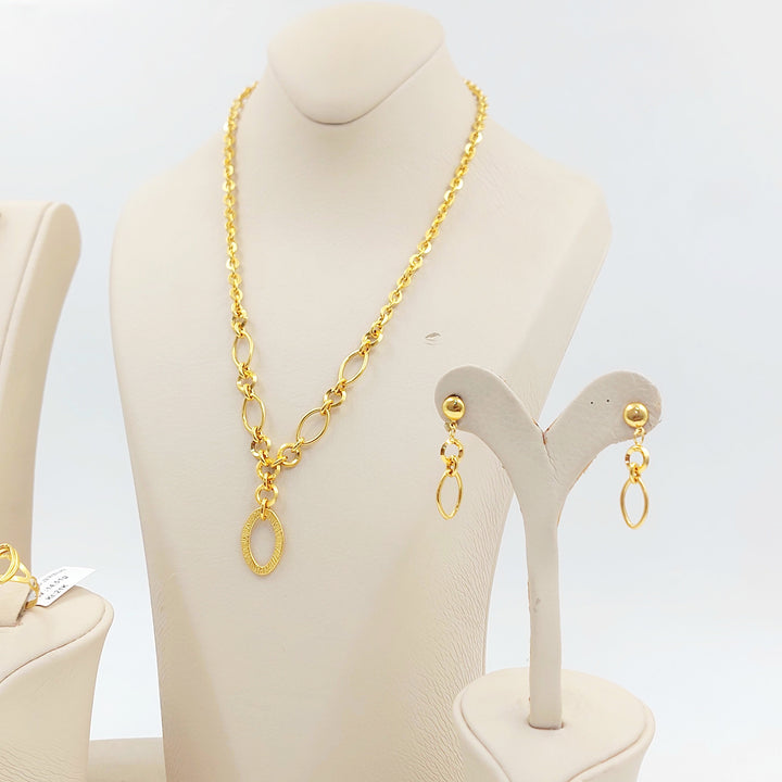Deluxe Cable Link Set Made of 21K Gold by Saeed Jewelry 