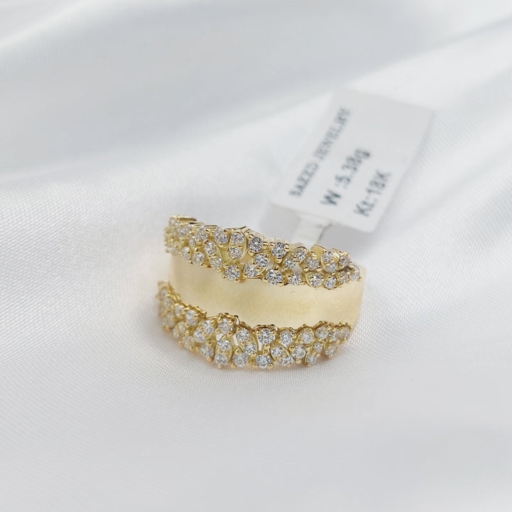 18K خاتم اكسترا مرصع-مجوهرات الشيخ سعيد-Saeed Jewelry 