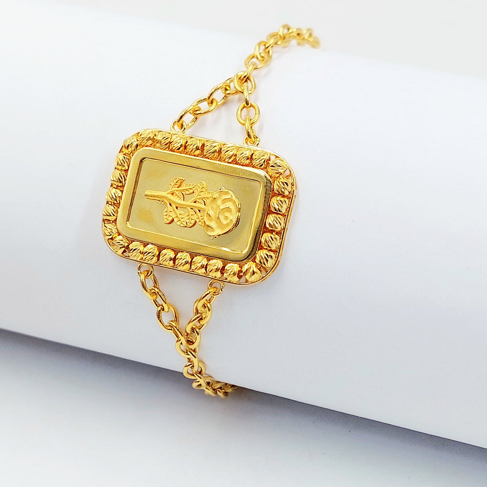 Deluxe Ounce Bracelet Made of 21K Gold by Saeed Jewelry 