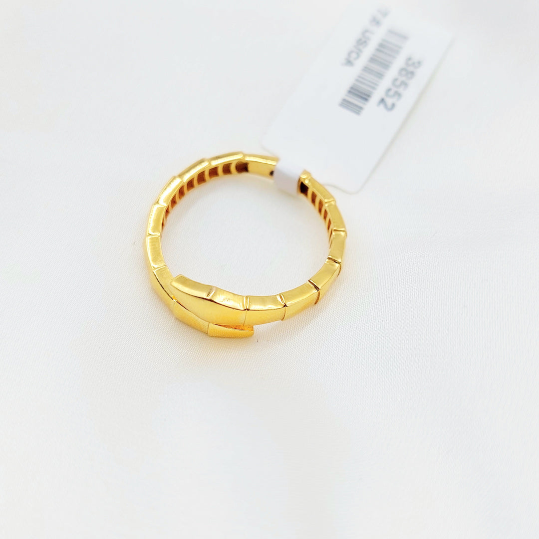 21K Gold Textured Wrap Ring