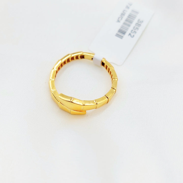 21K Gold Textured Wrap Ring