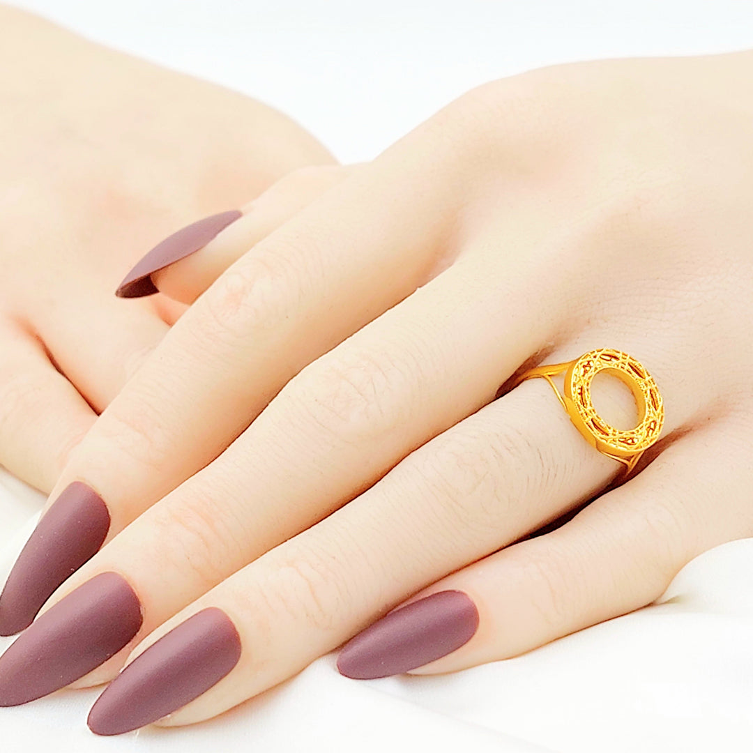 Deluxe Ring Made of 21K Gold by Saeed Jewelry 