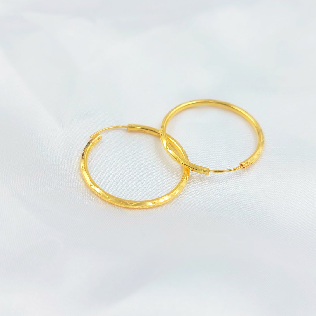 21K حلق ذبلة-مجوهرات الشيخ سعيد-Saeed Jewelry 