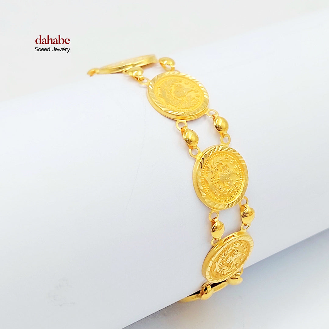 21K Gold Ottoman Coin-Inspired Bracelet