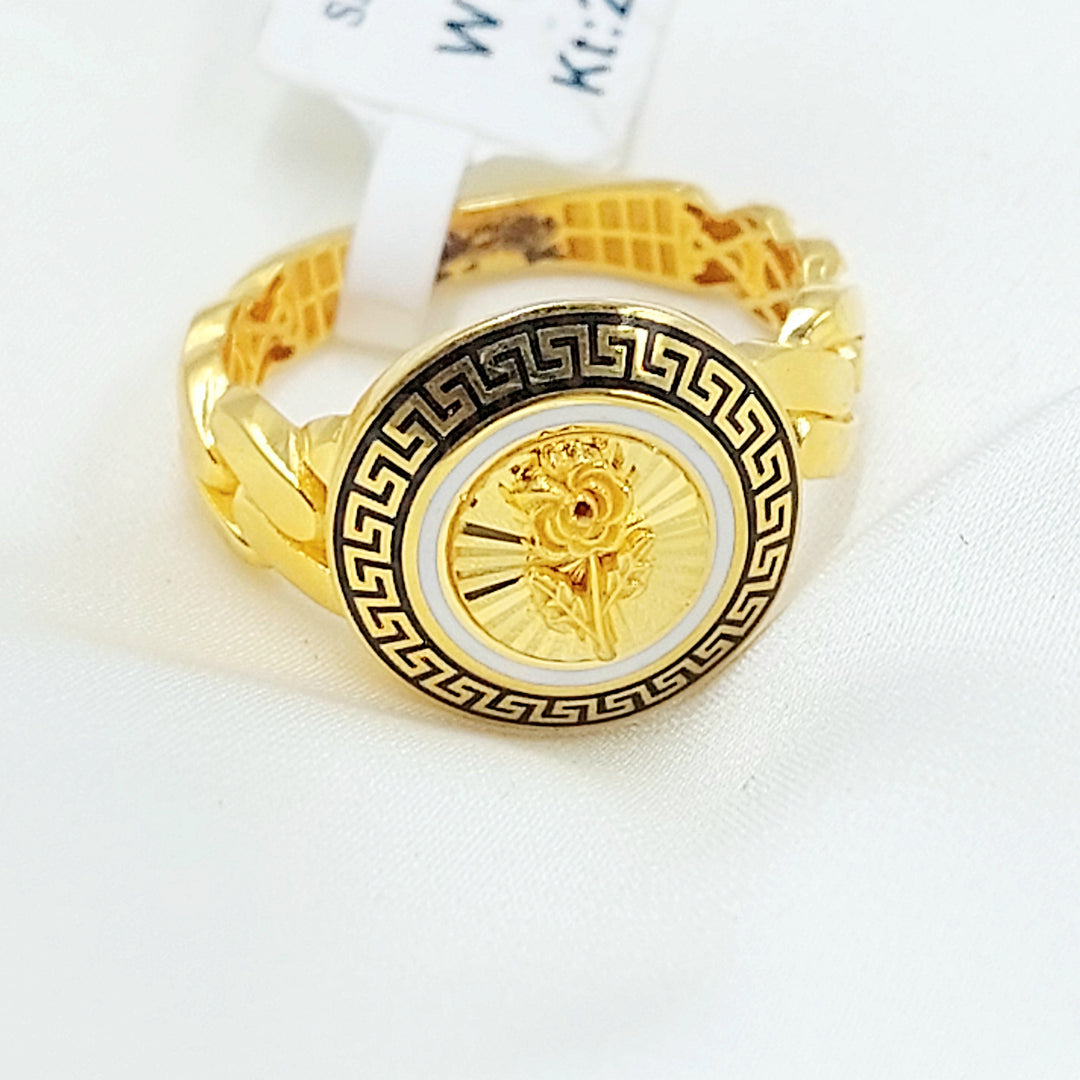 21K خاتم فيرنا مينا-مجوهرات الشيخ سعيد-Saeed Jewelry 