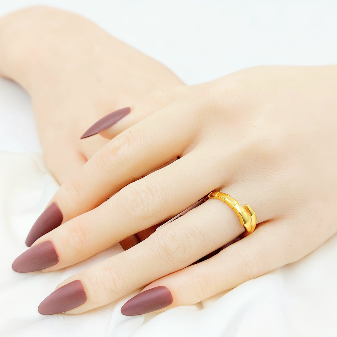 21K Gold Textured Wrap Ring
