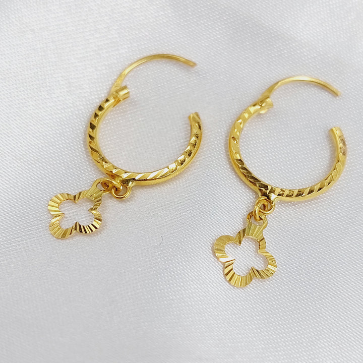 Hoop Earrings Made of 21K Gold by Saeed Jewelry 