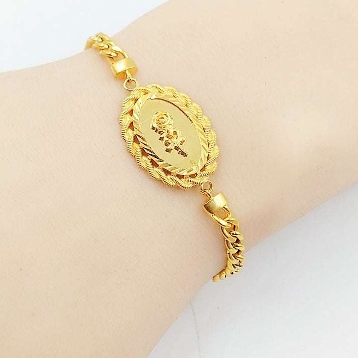 Ounce Bracelet Made of 21K Gold by Saeed Jewelry 