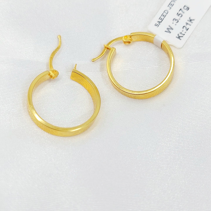 Hoop Earrings Made of 21K Gold by Saeed Jewelry 