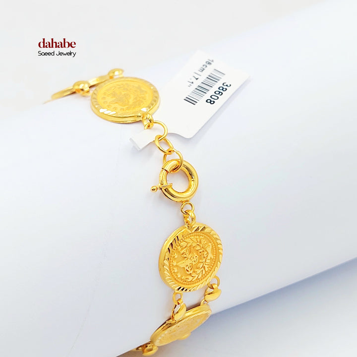 21K Gold Ottoman Coin-Inspired Bracelet
