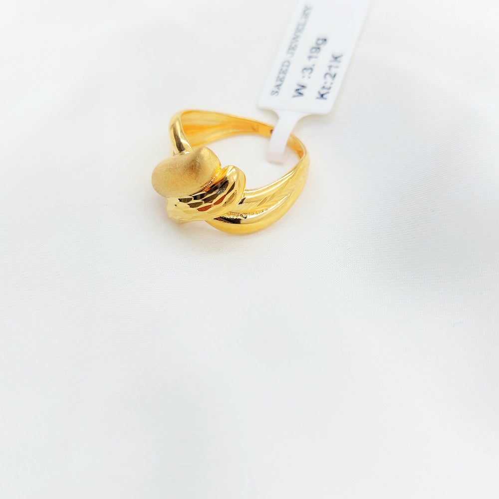 21K Gold Wave Wrap Ring