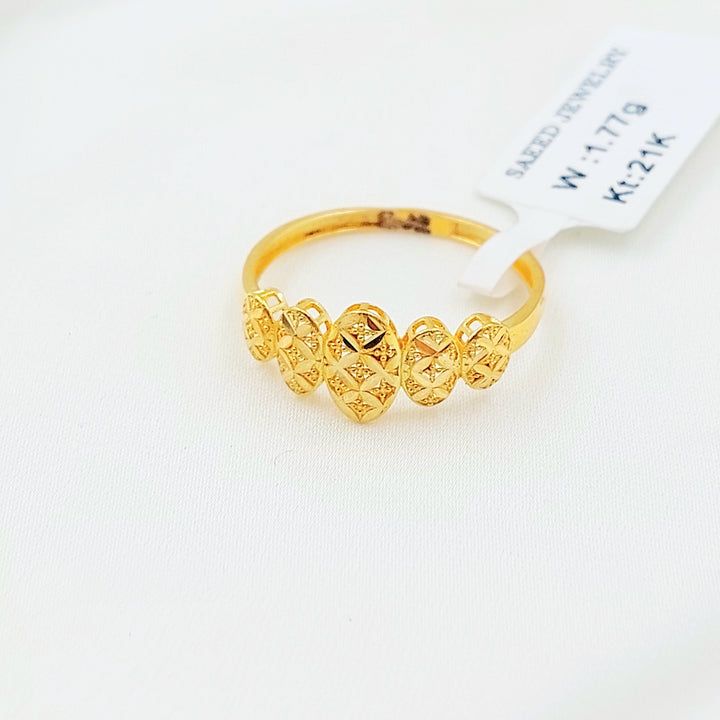 Light Deluxe Ring Made of 21K Gold by Saeed Jewelry 