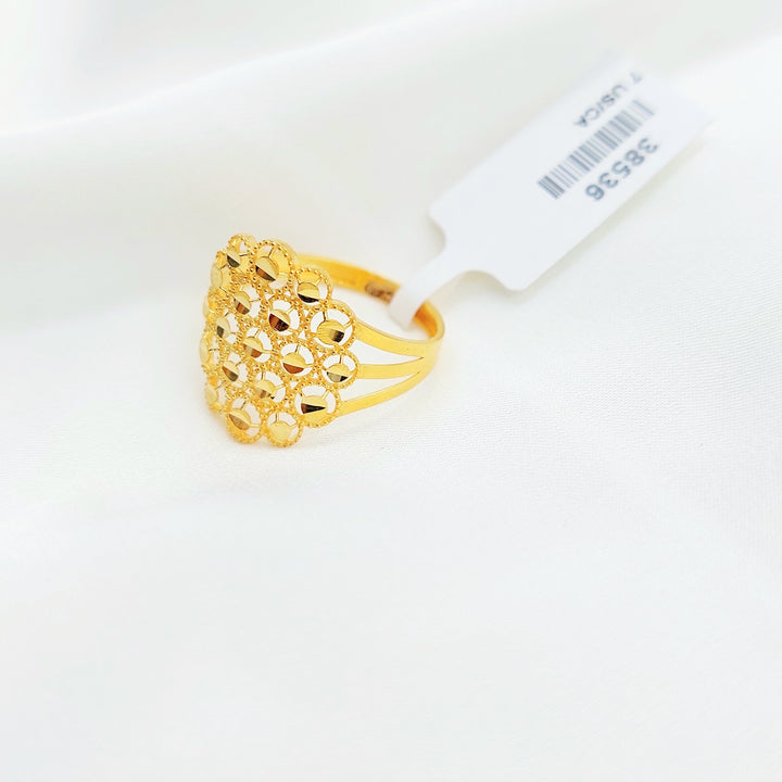 21K Gold Honeycomb Ring