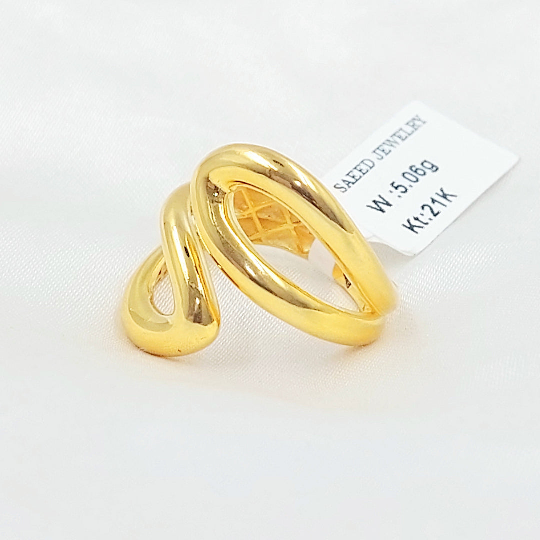 Plain Deluxe Ring Made of 21K Gold by Saeed Jewelry 