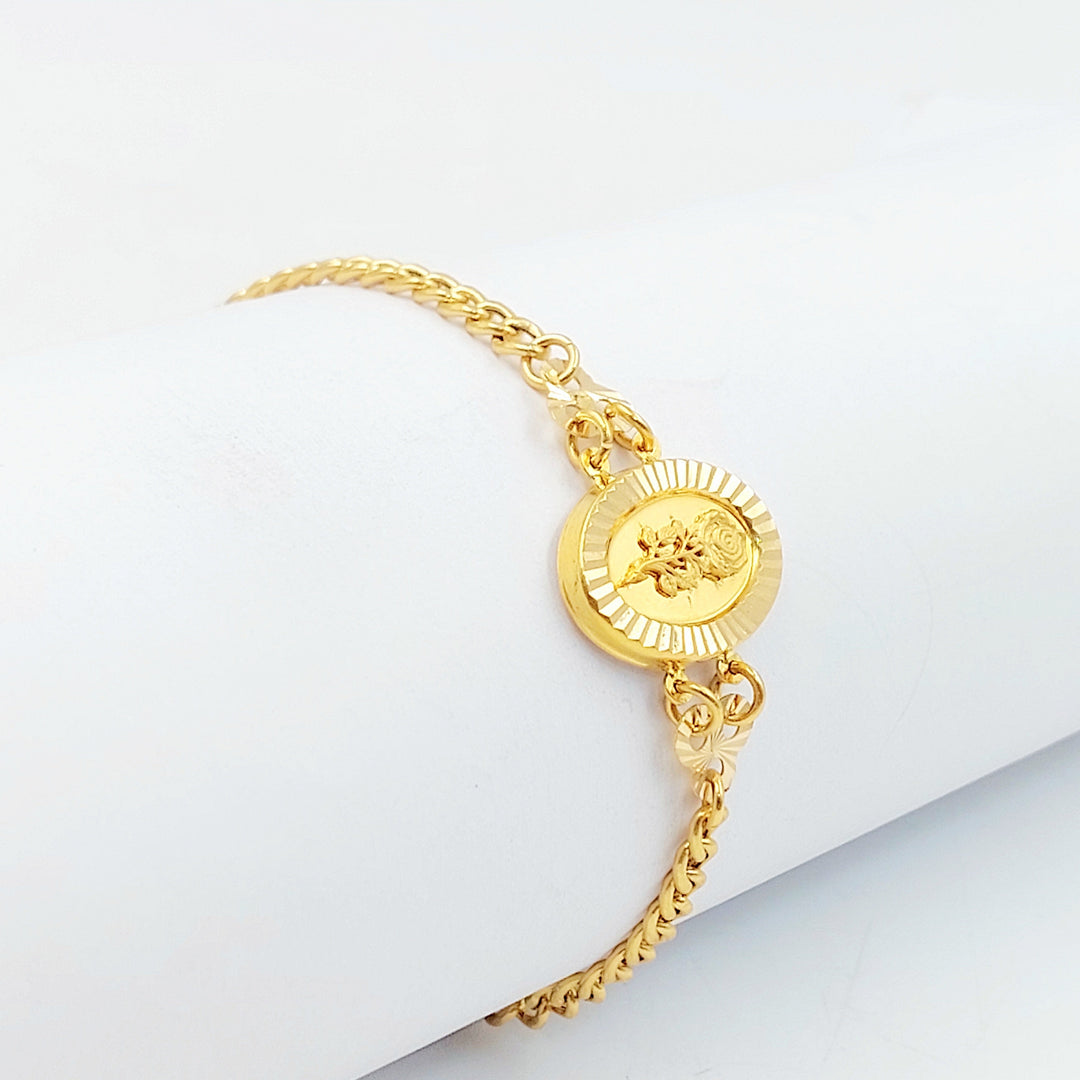 Ounce Bracelet Made of 21K Gold by Saeed Jewelry 