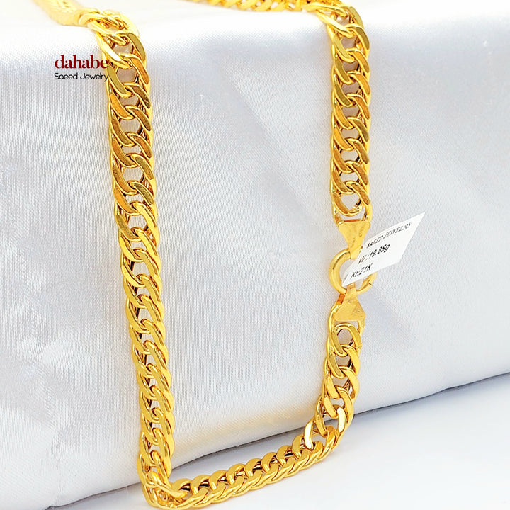 21K عقد جنزير-مجوهرات الشيخ سعيد-Saeed Jewelry 