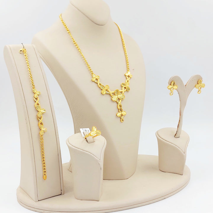 Deluxe Rose Set Made of 21K Gold by Saeed Jewelry 