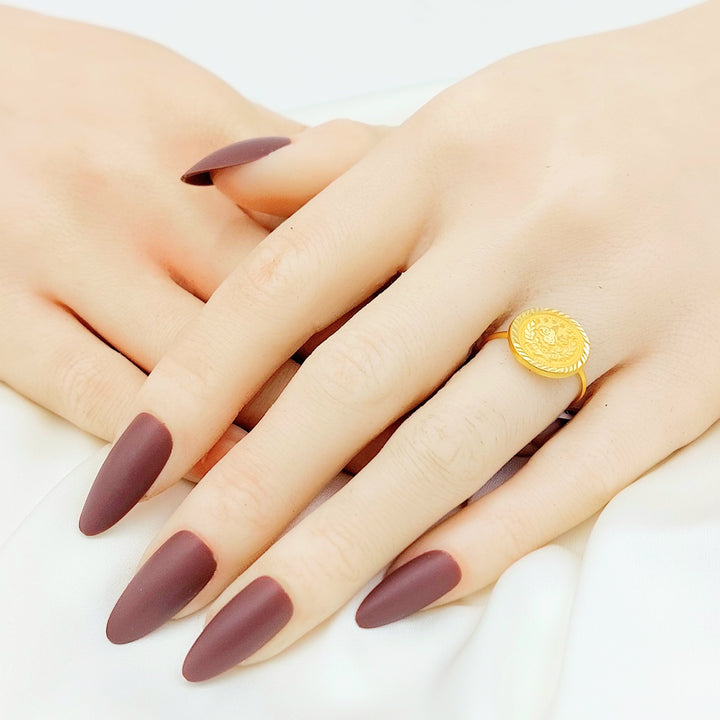 21K Gold Ottoman Coin-Inspired Ring