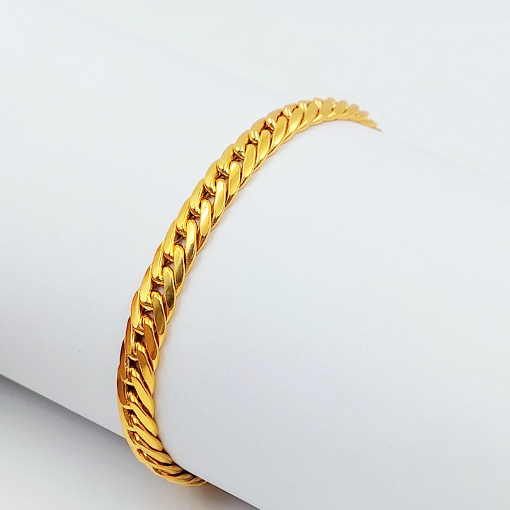 Deluxe Cuban Links Bracelet Made of 21K Gold by Saeed Jewelry 