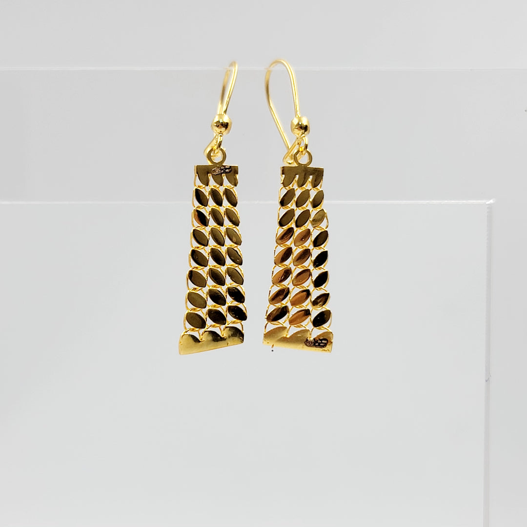 Deluxe Turkish Earrings Made of 21K Gold by Saeed Jewelry 