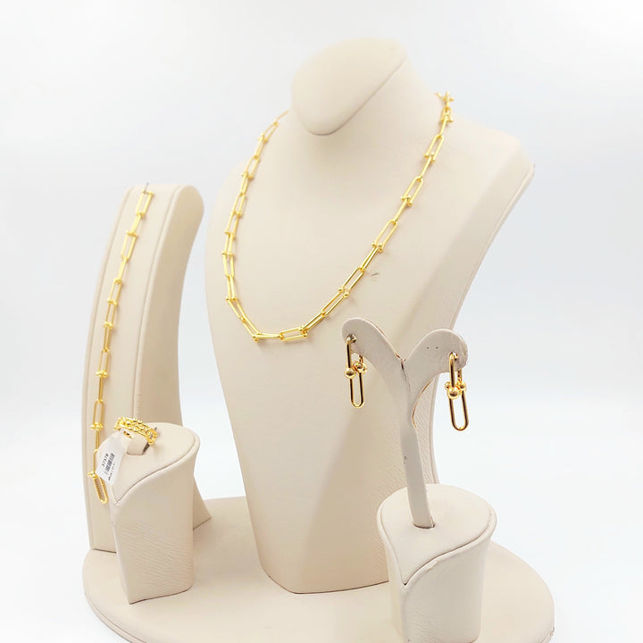 Paperclip Set Made of 21K Gold by Saeed Jewelry 