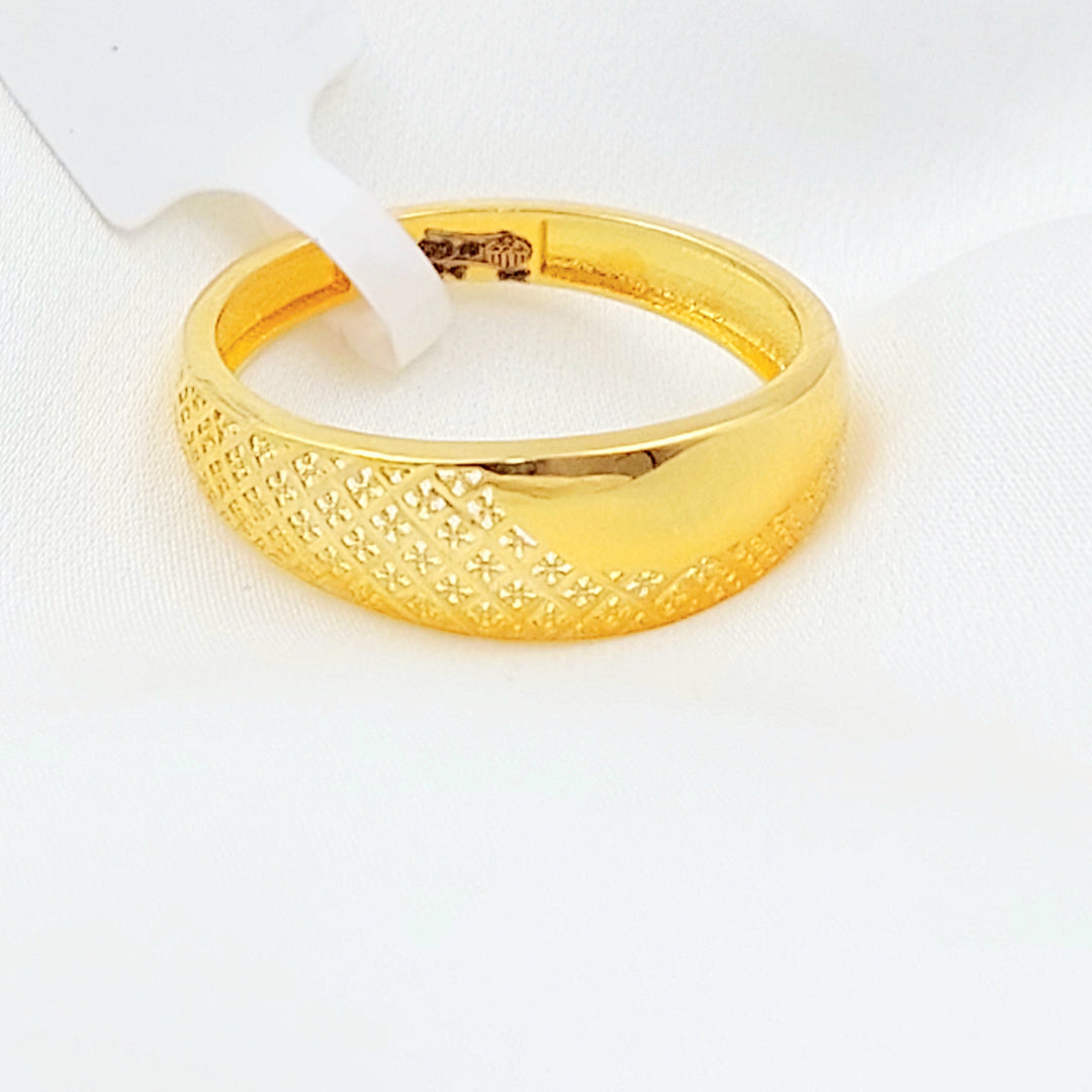 Light Plain Ring Made of 21K Gold by Saeed Jewelry 