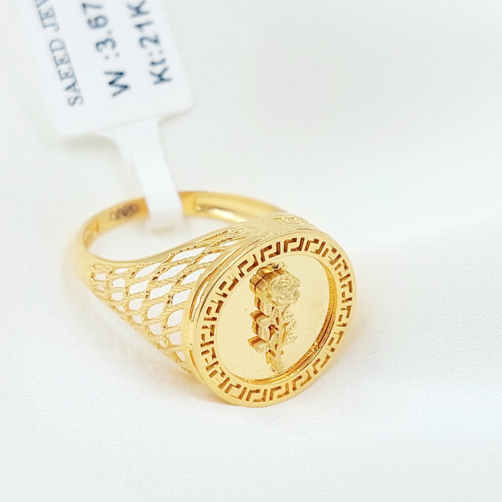 21K خاتم اونصه اكسترا-مجوهرات الشيخ سعيد-Saeed Jewelry 