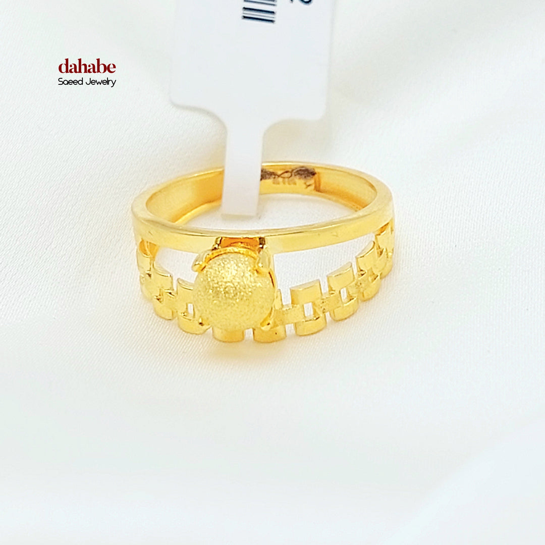 21K خاتم طابات اكسترا-مجوهرات الشيخ سعيد-Saeed Jewelry 