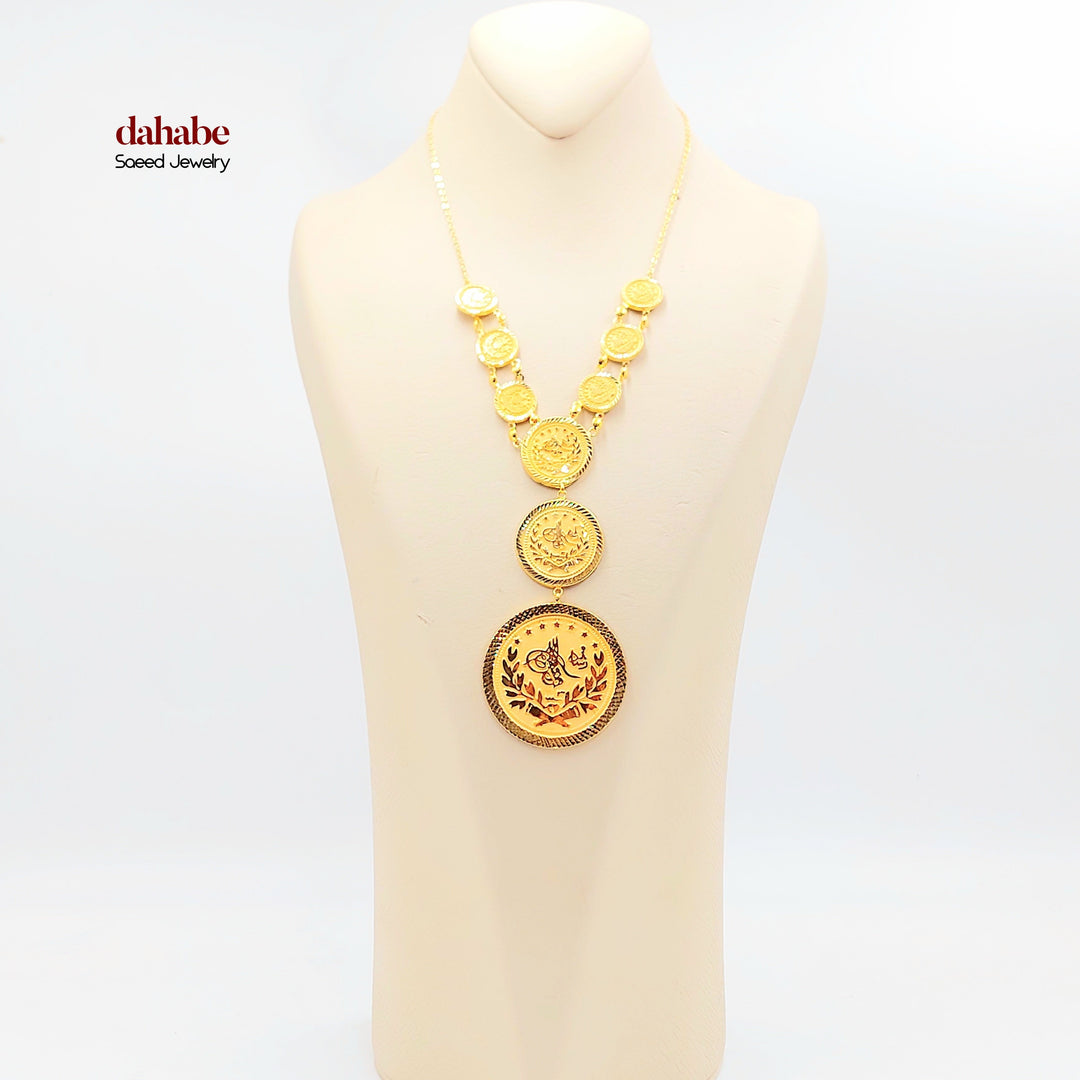 21K Gold Ottoman Medallion Necklace