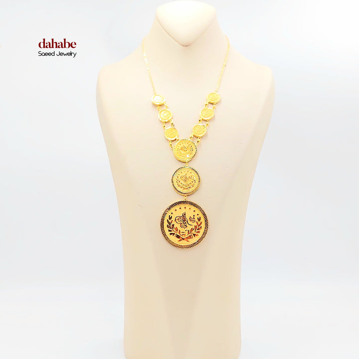 21K Gold Ottoman Medallion Necklace