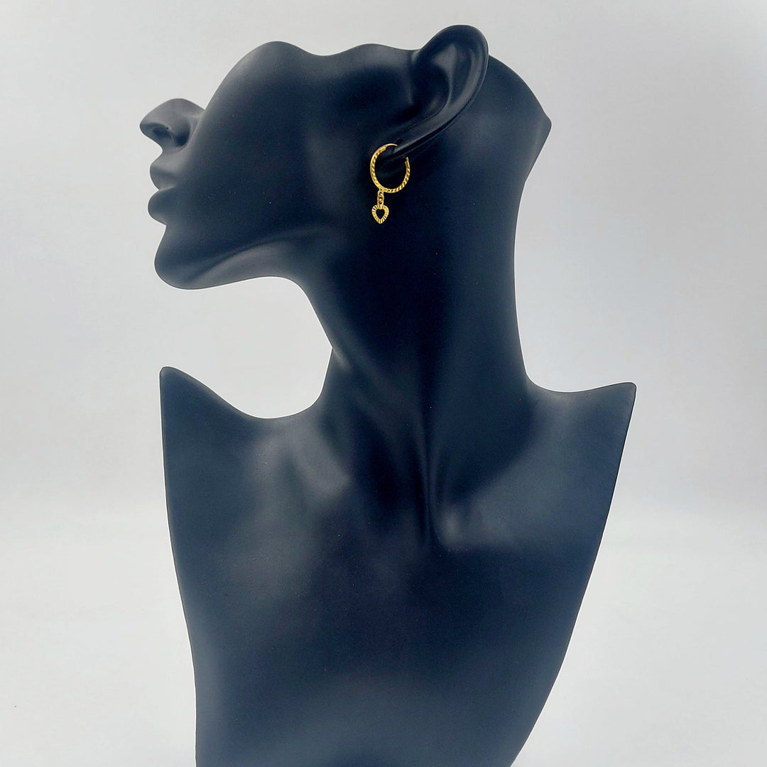 21K حلق ذبلة-مجوهرات الشيخ سعيد-Saeed Jewelry 