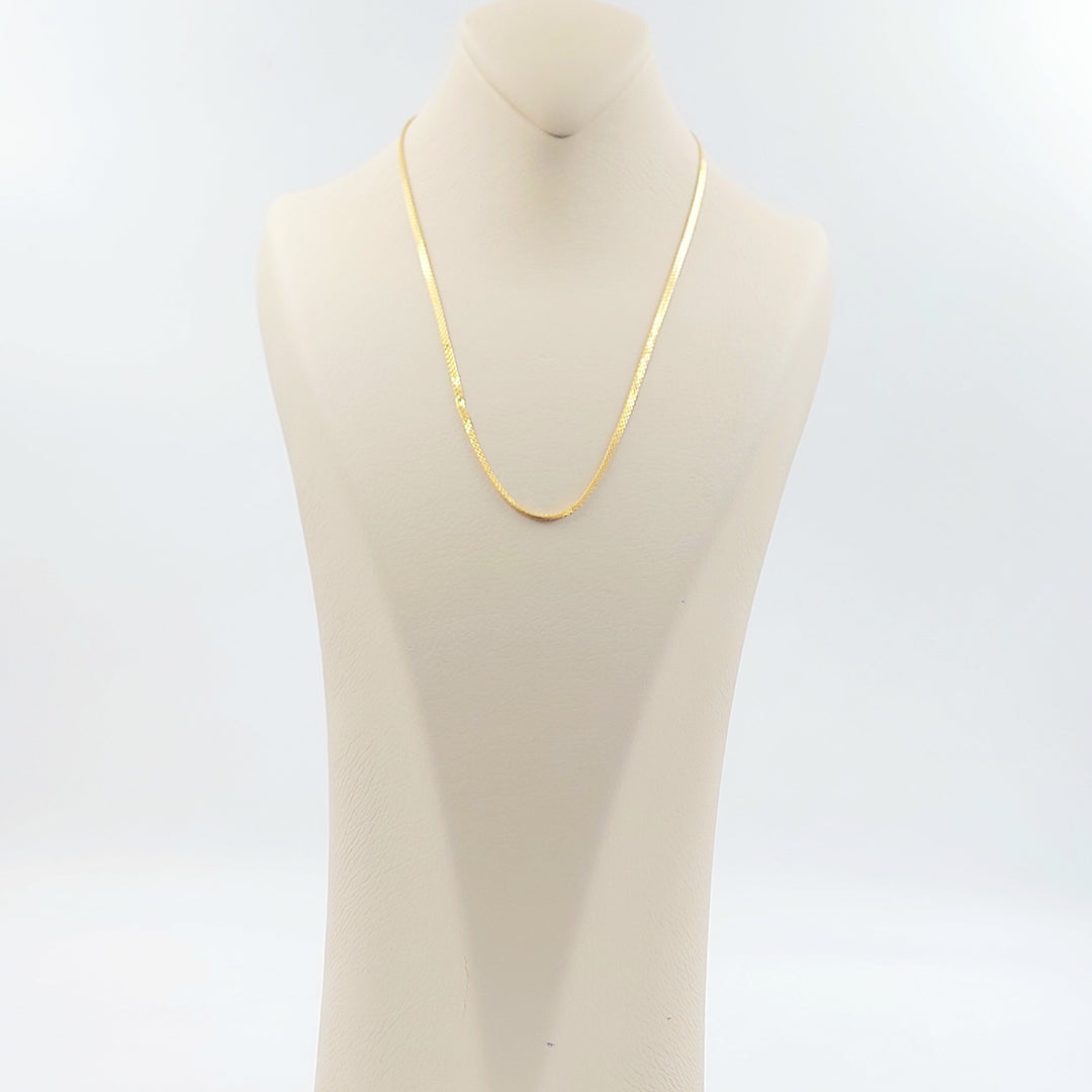 21K سنسال مبسط 2.5mm-مجوهرات الشيخ سعيد-Saeed Jewelry 