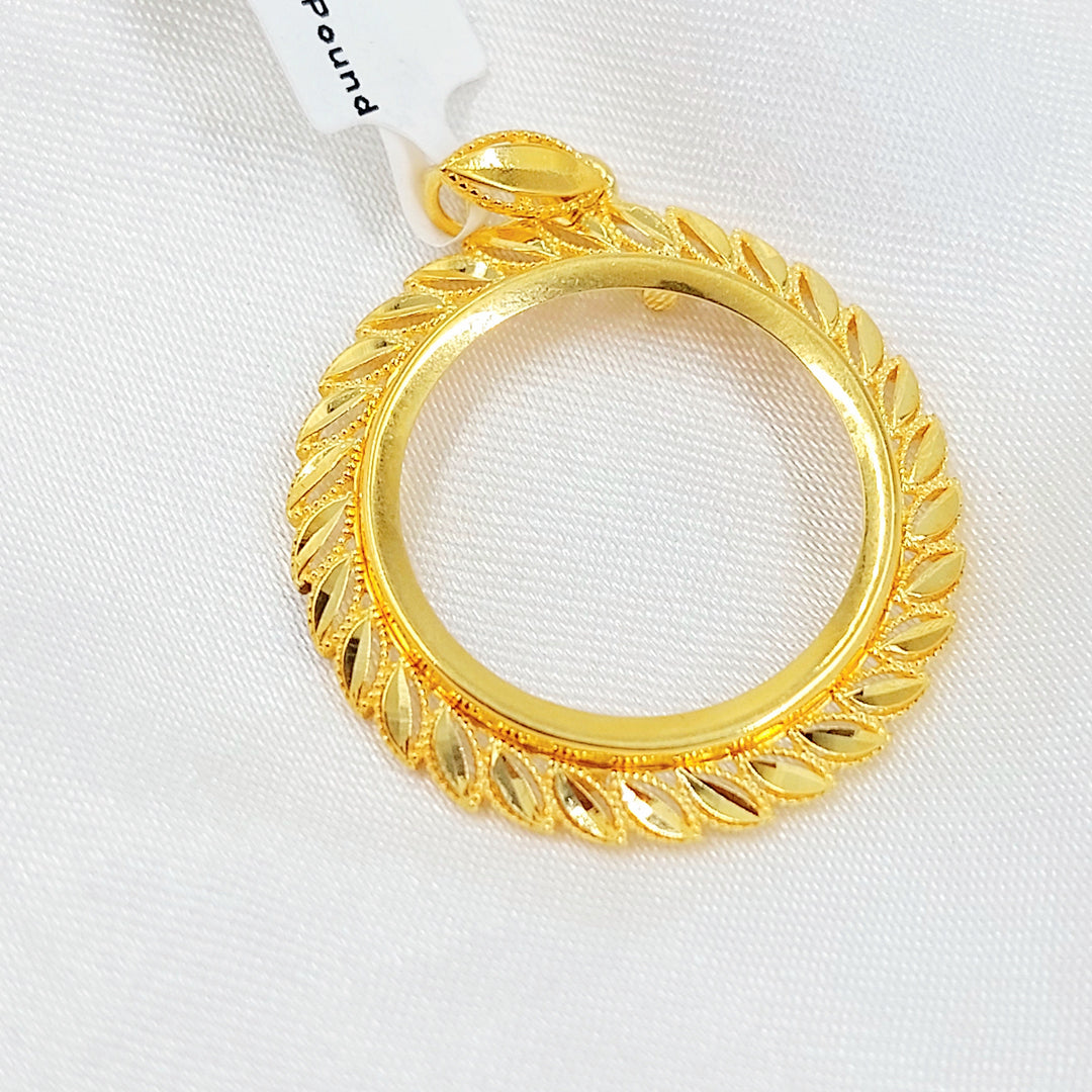 Deluxe Rashadi Frame Pendant Made of 21K Gold by Saeed Jewelry 