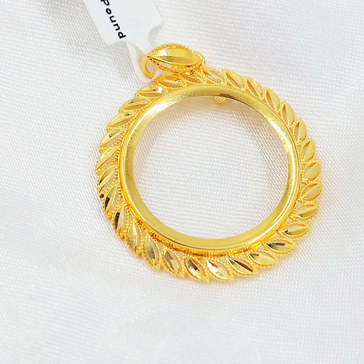 Deluxe Rashadi Frame Pendant Made of 21K Gold by Saeed Jewelry 