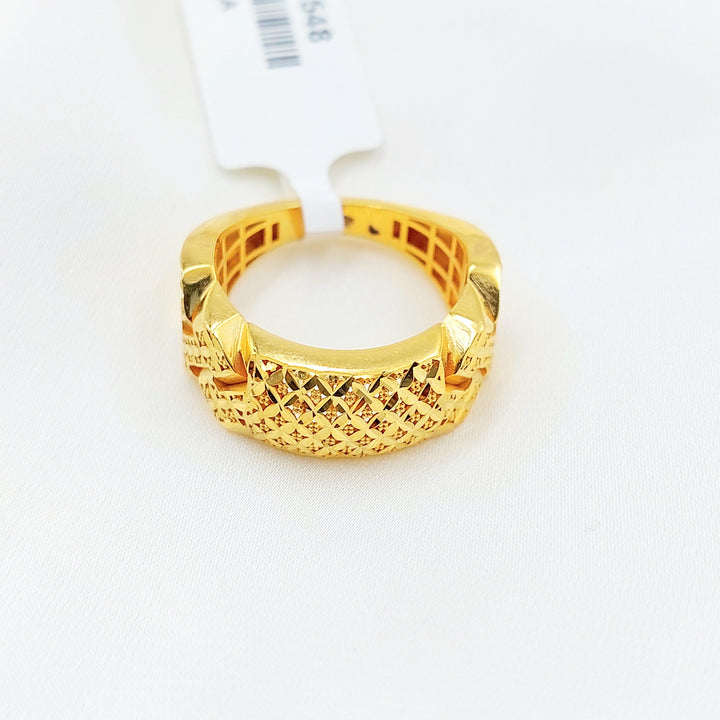 21K Gold Cuban Link Ring