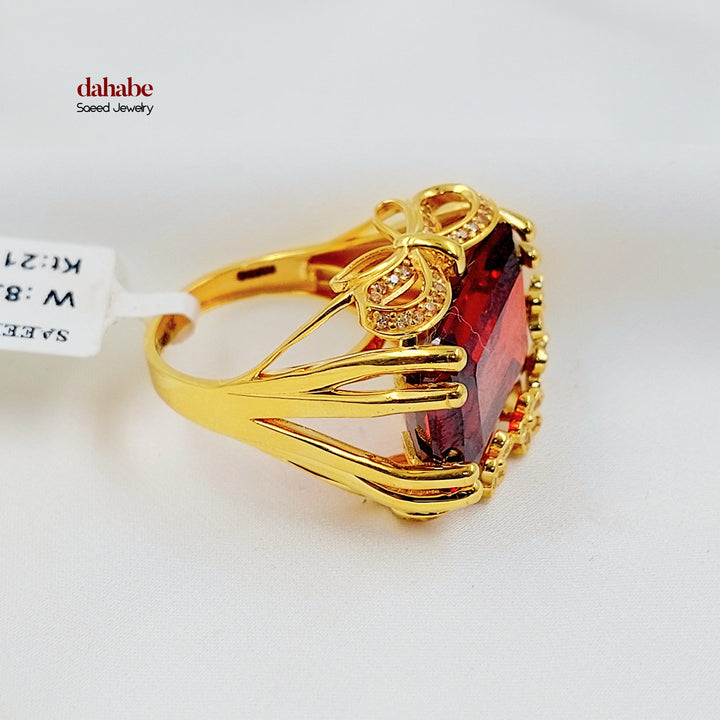 Zircon Studded Deluxe Ring