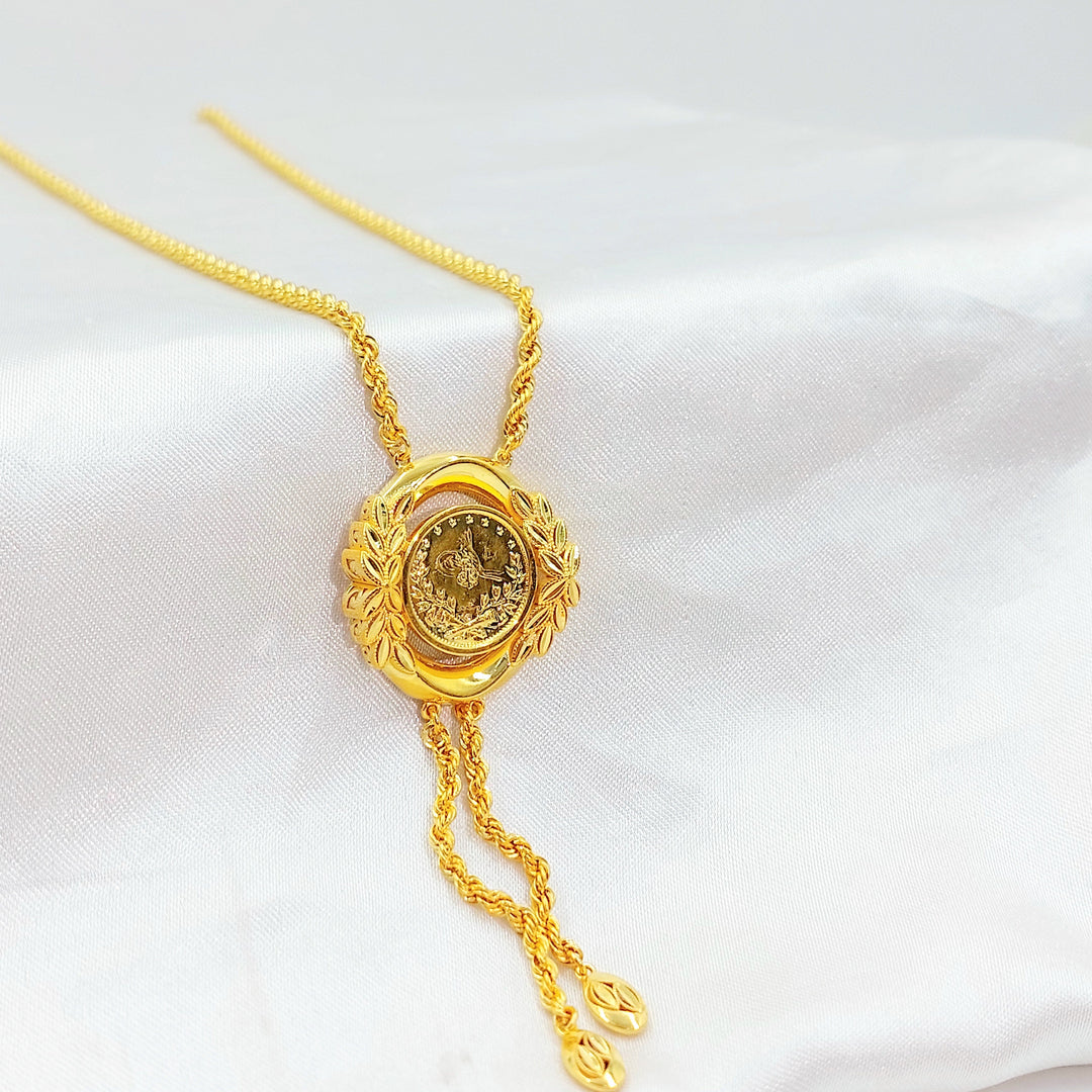 Rashadi Balls Necklace Made of 21K Gold by Saeed Jewelry 