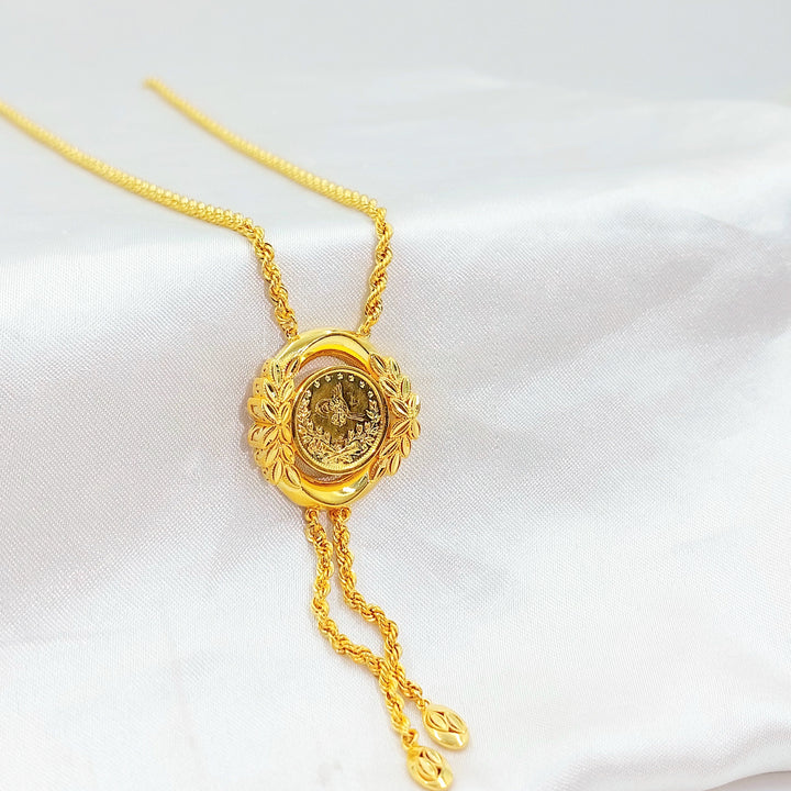 Rashadi Balls Necklace Made of 21K Gold by Saeed Jewelry 