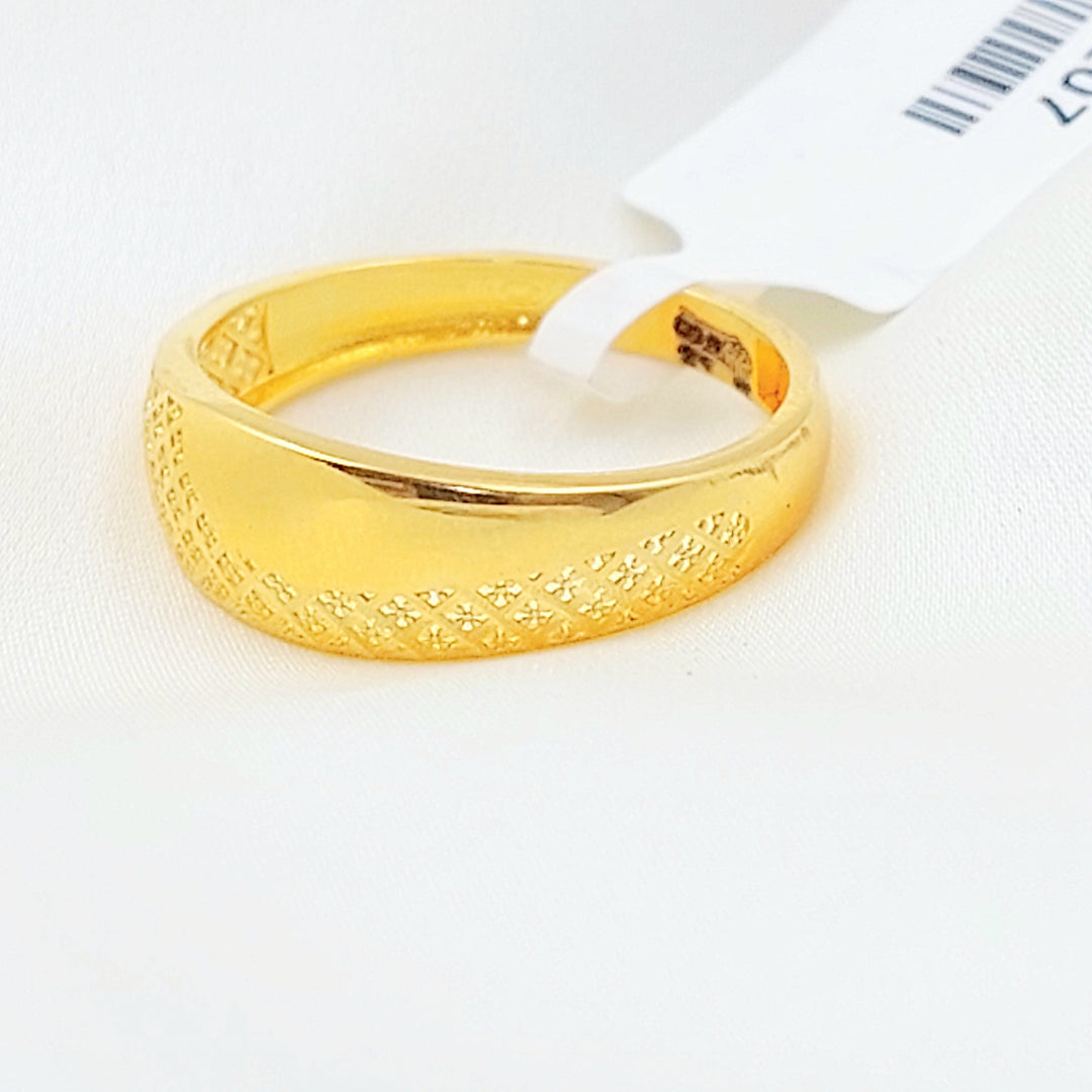 Light Plain Ring Made of 21K Gold by Saeed Jewelry 