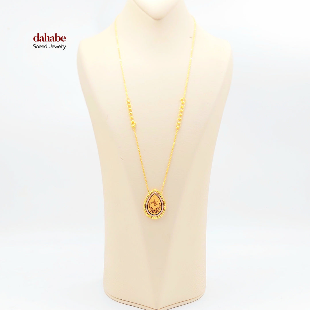 21K Gold Ottoman Teardrop Necklace
