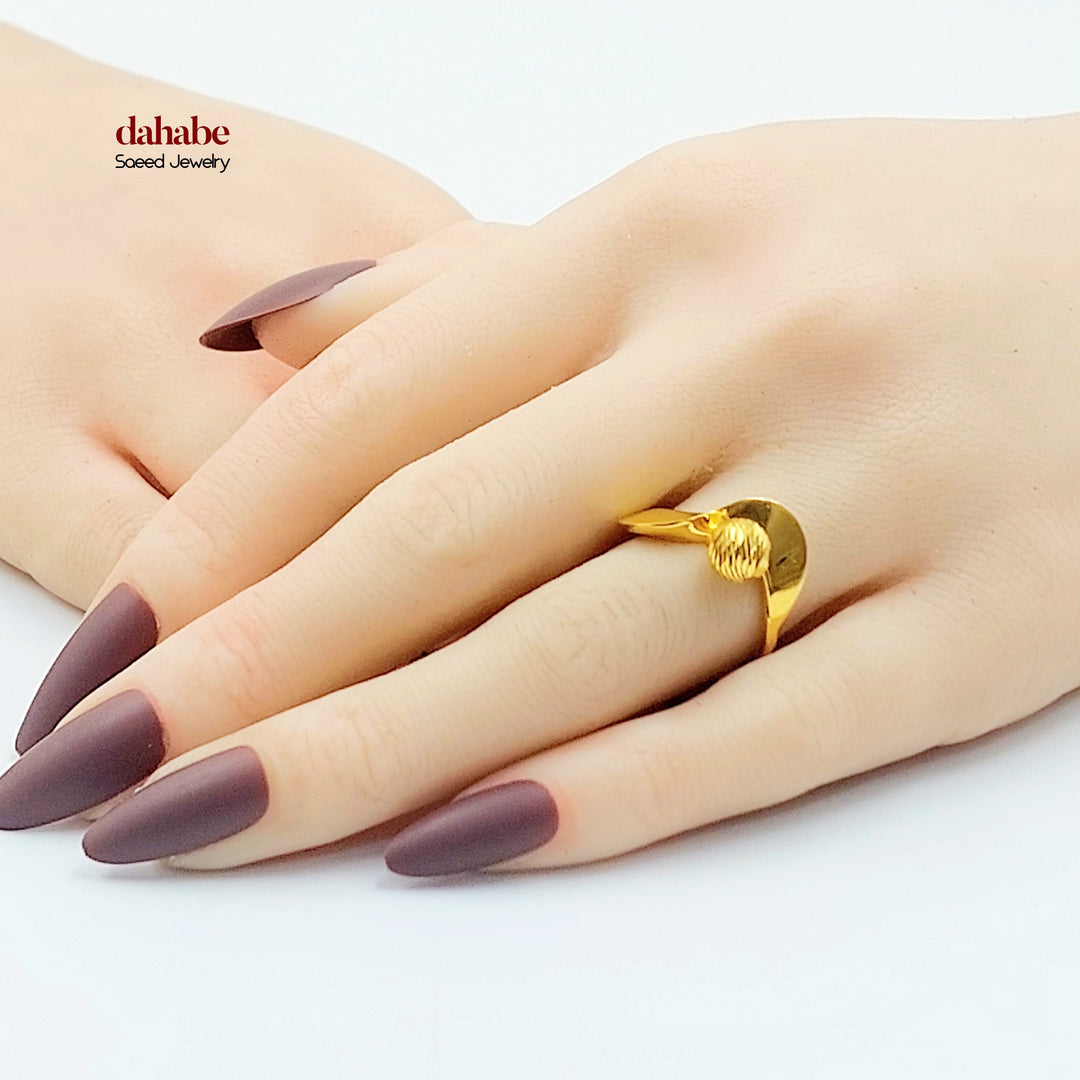21K خاتم طابات اكسترا-مجوهرات الشيخ سعيد-Saeed Jewelry 