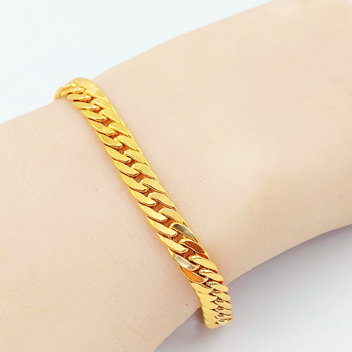 Deluxe Cuban Links Bracelet Made of 21K Gold by Saeed Jewelry 