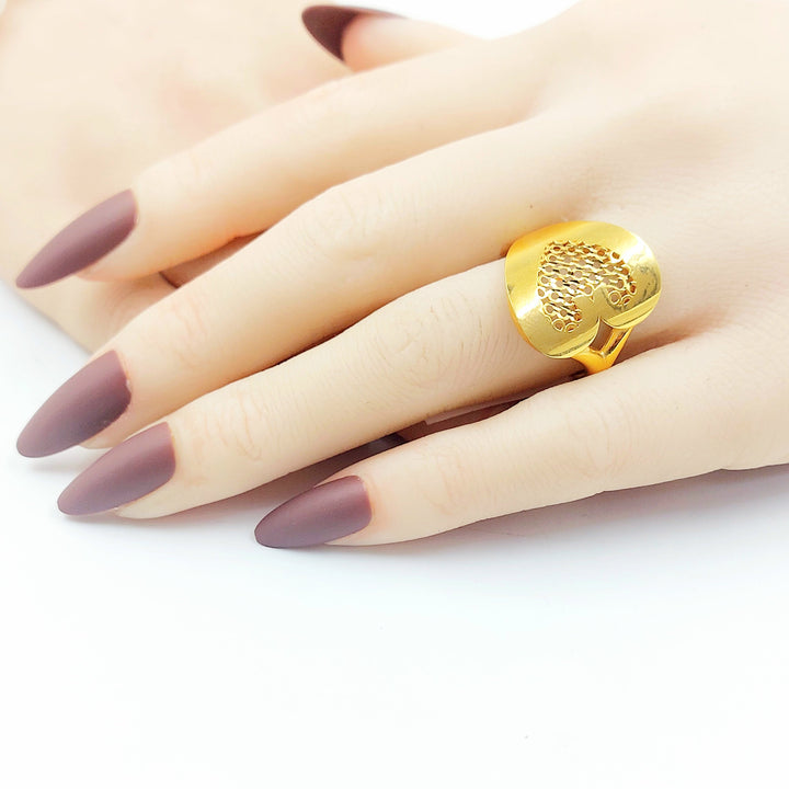 Deluxe Deluxe Ring Made of 21K Gold by Saeed Jewelry 