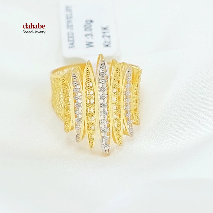 21K خاتم اجنحة اكسترا-مجوهرات الشيخ سعيد-Saeed Jewelry 