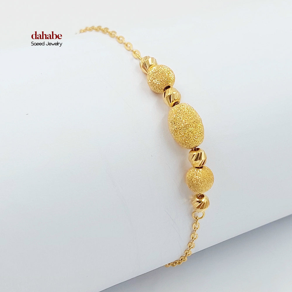 21K اسوارة طابات-مجوهرات الشيخ سعيد-Saeed Jewelry 