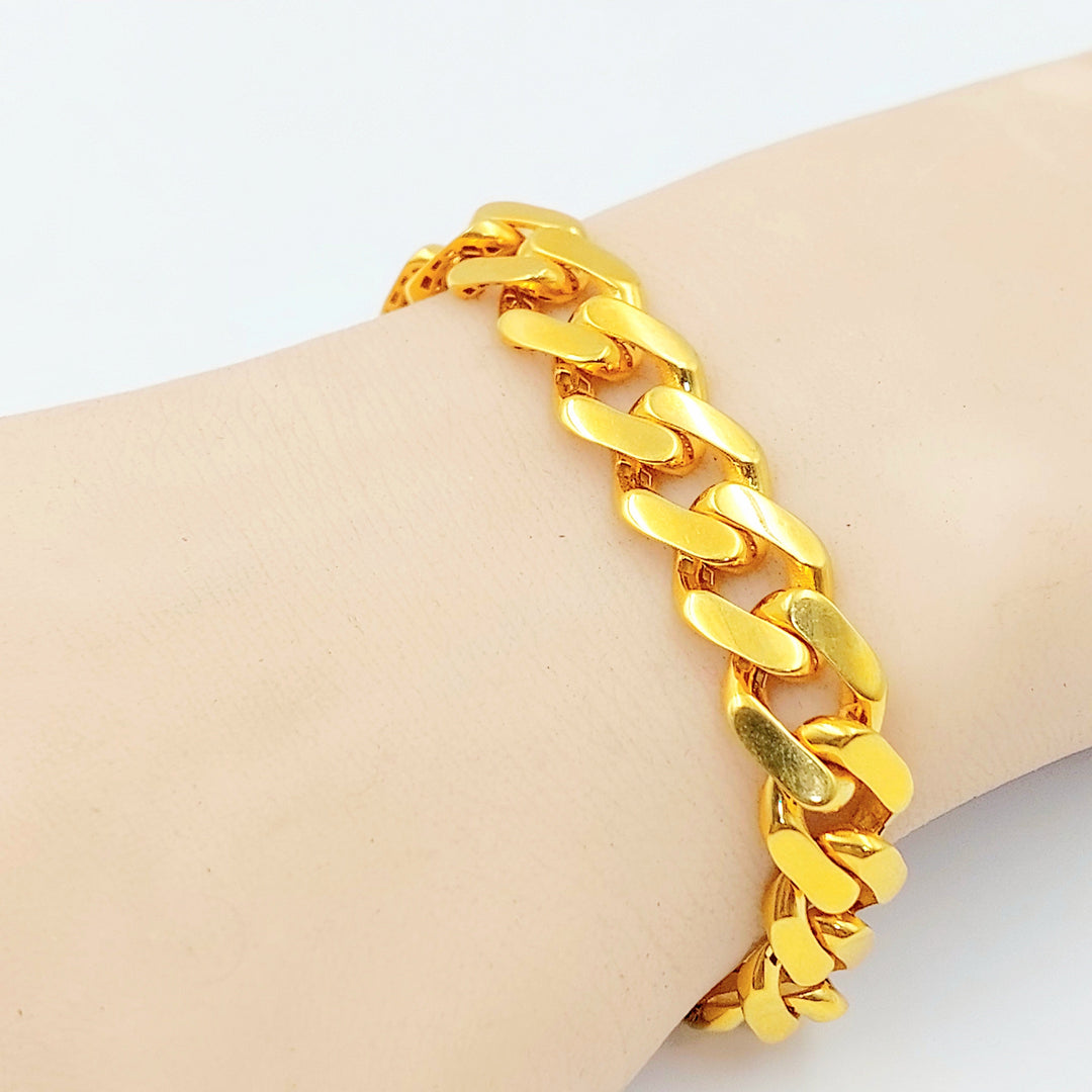 Deluxe Cuban Links Bracelet Made of 21K Gold by Saeed Jewelry 