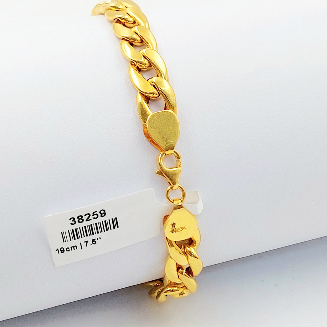 Deluxe Cuban Links Bracelet Made of 21K Gold by Saeed Jewelry 
